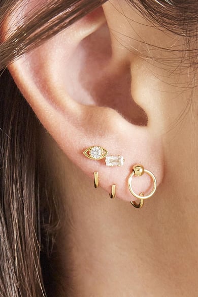 Pendientes Huggies Circle Color dorado Cobre h5 Imagen2